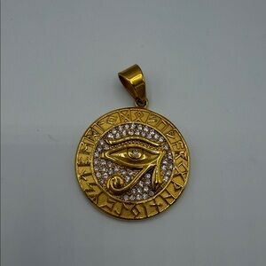Gold Eye of Horus Pendant Necklace